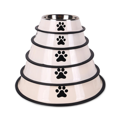 1PC Stainless Steel Pet Bowl Cat Bowl Dog Food Bowl Multi-Specification Anti-fall Food Bowl Food Bowl Feeding Pet Supplies
