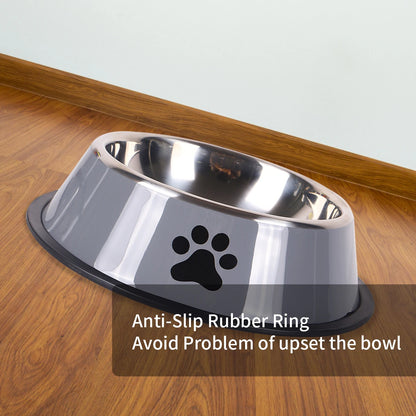 1PC Stainless Steel Pet Bowl Cat Bowl Dog Food Bowl Multi-Specification Anti-fall Food Bowl Food Bowl Feeding Pet Supplies